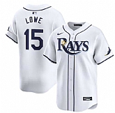 Men's Tampa Bay Rays #15 Josh Lowe White Home Limited Stitched Baseball Jersey Dzhi,baseball caps,new era cap wholesale,wholesale hats